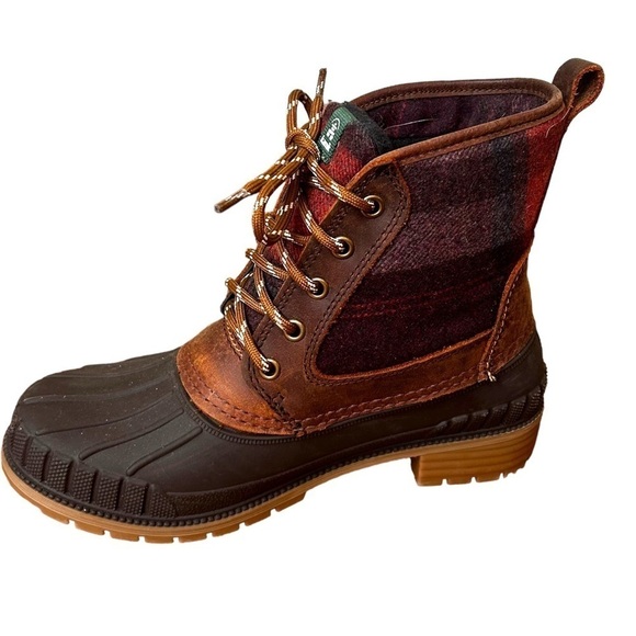 Kamik W SIENNA MID, Dark Brown Plaid Waterproof Winter Boots - Picture 2 of 12